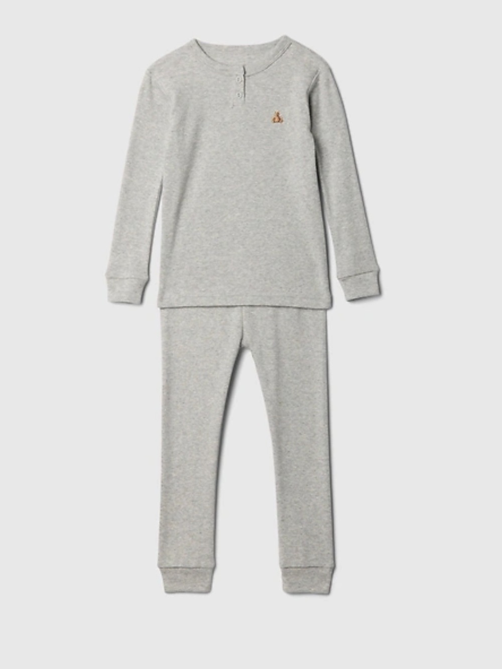 GAP BABY Light Gray Two-Piece Baby Pajama Set with Bear Accent 12-18 months